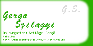 gergo szilagyi business card