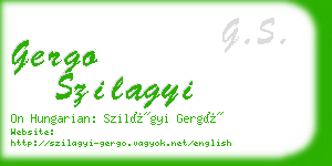 gergo szilagyi business card